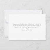 Carte de remerciements de Baby shower pour filles  (Dos)