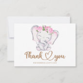 Carte de remerciements de baby shower pour les fil (Devant)