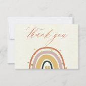 Carte de remerciements de Baby shower Rainbow Boho (Devant)