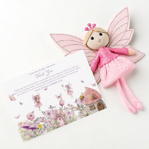 Carte de remerciements de Baby shower rose