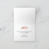Carte de remerciements de Baby shower rose pâle (Intérieur)