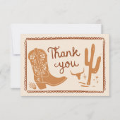 Carte de remerciements de Baby shower rustique Cow (Devant)