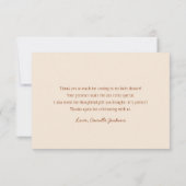 Carte de remerciements de Baby shower rustique Cow (Dos)