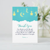 Carte de remerciements de Baby shower Stars Moon & (Debout devant)