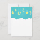 Carte de remerciements de Baby shower Stars Moon & (Dos)