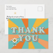 Carte de remerciements de Baby shower Super les an (Devant / Derrière)