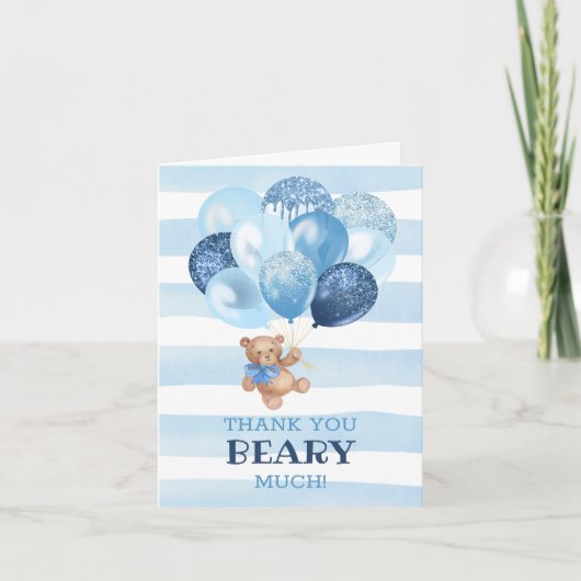 Carte de remerciements de Baby shower Teddy Bear (Devant)