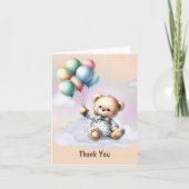Carte de remerciements de Baby shower Teddy Bear (Devant)