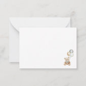 Carte de remerciements de Baby shower Teddy Bear (Dos)