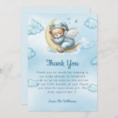 Carte de remerciements de Baby shower Teddy Bear (Devant / Derrière)