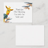 Carte de remerciements de Baby shower Tropical Cut (Devant / Derrière)