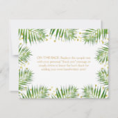 Carte de remerciements de Baby shower tropical de (Dos)