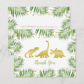 Carte de remerciements de Baby shower tropical de (Devant / Derrière)