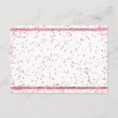 Carte de remerciements de Baby shower Unicorne ros (Dos)