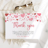 Carte de remerciements de Baby shower Valentine Sw