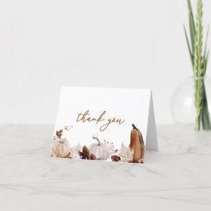 Carte de remerciements de Baby shower végétal cult