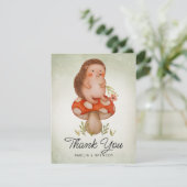 Carte de remerciements de Baby shower vert hérisso (Debout devant)