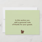 Carte de remerciements de Baby shower Willow Deer (Dos)