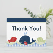 Carte de remerciements de baleines/Baby showers de (Debout devant)