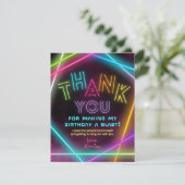 Carte de remerciements de balise laser | Fille Las (Debout devant)