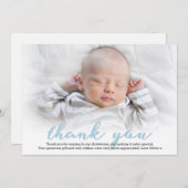 Carte de remerciements de baptême/baptême de (Devant / Derrière)