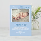 Carte de remerciements de baptême/baptême de (Debout devant)