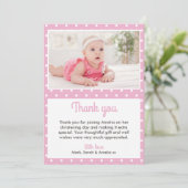 Carte de remerciements de baptême/baptême de (Debout devant)