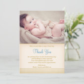 Carte de remerciements de baptême/baptême de (Debout devant)