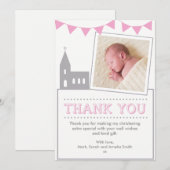 Carte de remerciements de baptême/baptême de (Devant / Derrière)