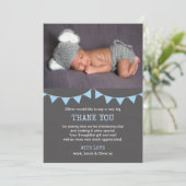 Carte de remerciements de baptême/baptême de (Debout devant)