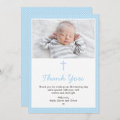 Carte de remerciements de baptême/baptême de (Devant / Derrière)