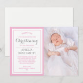 Carte de remerciements de baptême/baptême de fille (Devant / Derrière)