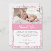 Carte de remerciements de baptême de filles (Devant)