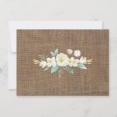 Carte de remerciements de baptême de pêche et (Dos)