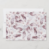 carte de remerciements de baptême floral de chute  (Dos)