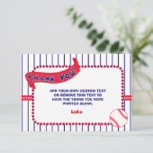 Carte de remerciements de base-ball (Debout devant)