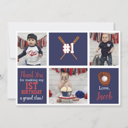 Carte de remerciements de baseball (Devant)