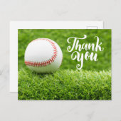 Carte de remerciements de baseball (Devant / Derrière)