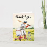 Carte de remerciements de baseball