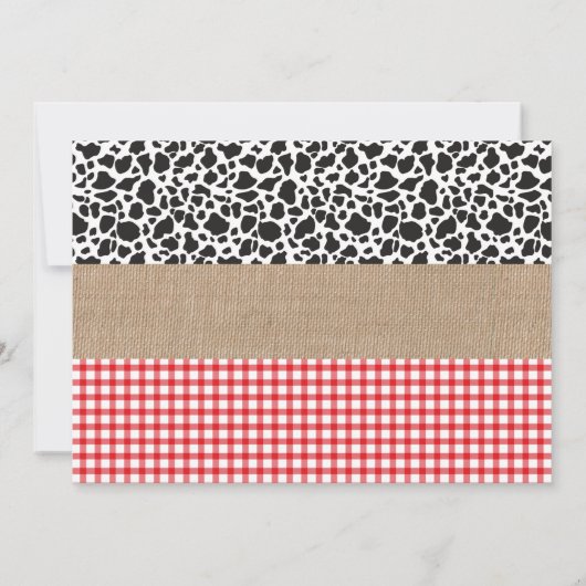 Carte de remerciements de basse-cour avec (Dos)