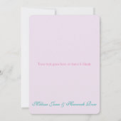 CARTE DE REMERCIEMENTS DE BAT MITZVAH DE BARRE DE (Dos)