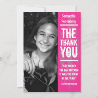 Carte de remerciements de bat mitzvah de groupe de