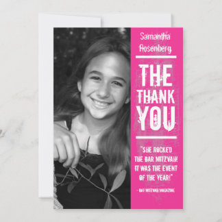 Carte de remerciements de bat mitzvah de groupe de