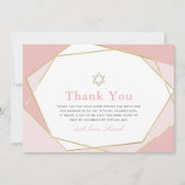 Carte de remerciements de Bat mitzvah géométrique (Devant)