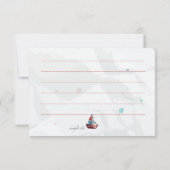 Carte de remerciements de bateau aquarelle (Dos)