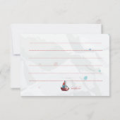 Carte de remerciements de bateau aquarelle (Dos)