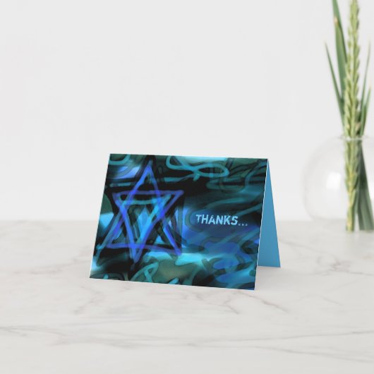 Carte de remerciements de batte de barre d'ÉTOILE (Devant)