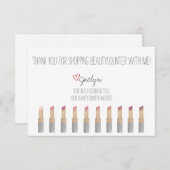 Carte de remerciements de beauté dessinée à la mai (Devant / Derrière)