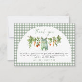 Carte de remerciements de bébé cultivé localement  (Devant)