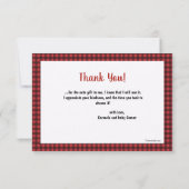 Carte de remerciements de bébés de région boisée (Dos)